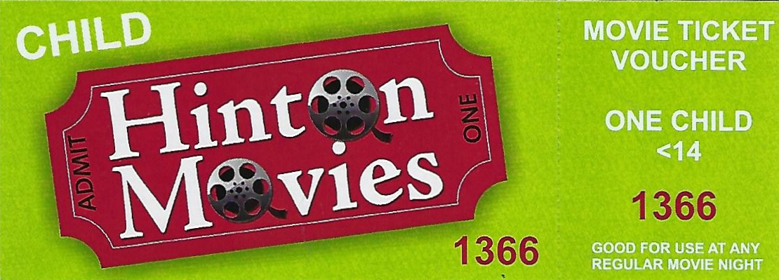 Child Movie Vouchers (age 13 & under) = $6.00